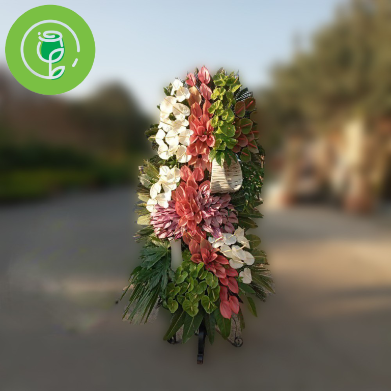 تاج گل نمایشگاه سه طبقه سبا